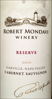 Robert Mondavi 2010 Reserve Cabernet