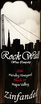 Rock Wall 2016 Hendry Vineyard Block 29 Zinfandel