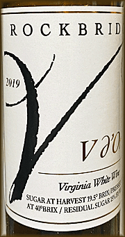 Rockbridge Vineyard 2019 V'dor