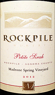 Rockpile 2012 Petite Sirah