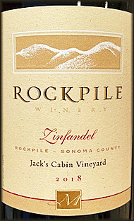 Rockpile 2018 Jack's Cabin Vineyard Zinfandel