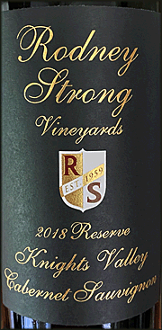 Rodney Strong 2018 Reserve Cabernet Sauvignon