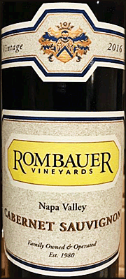 Rombauer 2016 Napa Valley Cabernet Sauvignon