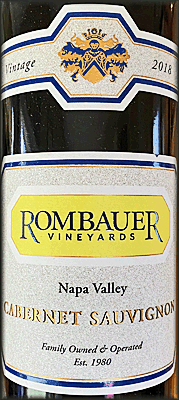 Rombauer 2018 Napa Cabernet Sauvignon