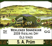 S A Prum 2010 Wehlener Sonnenuhr Old Vines Dry GG Riesling