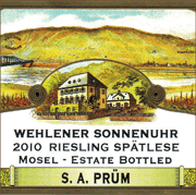 S A Prum 2010 Wehlener Sonnenuhr Spatlese Riesling