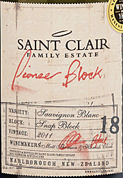 Saint Clair 2011 Pioneer Block 18 Snap Block Sauvignon Blanc