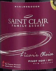 Saint Clair 2011 Vicar's Choice Pinot Noir