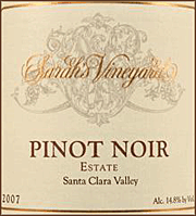Sarahs Vineyard 2007 Estate Pinot Noir