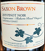 Saxon Brown 2019 Sangiacomo Pinot Noir