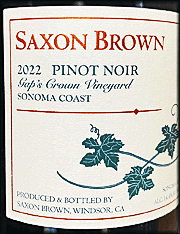 Saxon Brown 2022 Gap's Crown Pinot Noir