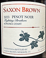 Saxon Brown 2023 Fighting Brothers Pinot Noir