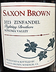 Saxon Brown 2023 Fighting Brothers Zinfandel