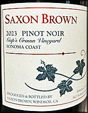 Saxon Brown 2023 Gap's Crown Vineyard Pinot Noir