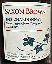 Saxon Brown 2023 Green Acres Hill Chardonnay
