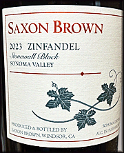 Saxon Brown 2023 Stonewall Block Zinfandel