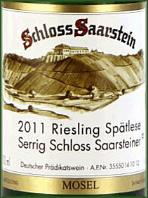 Schloss Saarstein 2011 Serrig Schloss Saarsteiner Spatlese Riesling