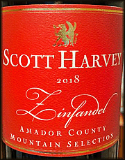 Scott Harvey 2018 Mountain Selection Zinfandel