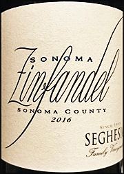 Seghesio 2016 Sonoma County Zinfandel