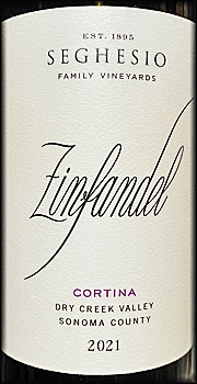 Seghesio 2021 Cortina Zinfandel