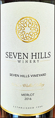 Seven Hills 2016 Seven Hills Vineyard Merlot
