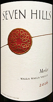 Seven Hills 2016 Walla Walla Merlot