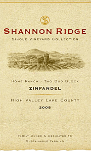 Shannon Ridge 2008 Home Ranch Zinfandel