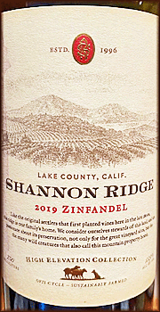 Shannon Ridge 2019 High Elevation Zinfandel