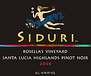 Siduri 2008 Rosellas Pinot Noir