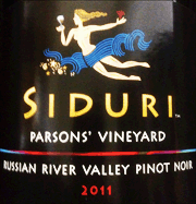 Siduri 2011 Parsons Pinot Noir