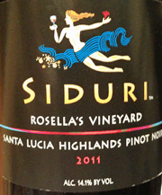Siduri 2011 Rosella's Vineyard Pinot Noir