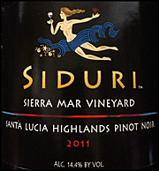 Siduri 2011 Sierra Mar Pinot Noir