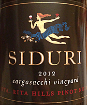 Siduri 2012 Cargasacchi Pinot Noir
