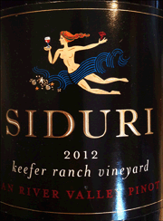 Siduri 2012 Keefer Ranch Pinot Noir