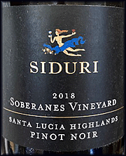 Siduri 2018 Soberanes Pinot Noir