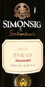 Simonsig 2014 Merindol Syrah