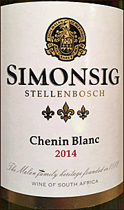 Simonsig 2014 Stellenbosch Chenin Blanc