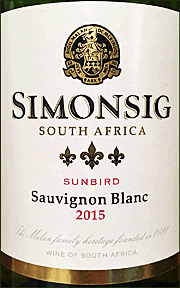Simonsig 2015 Sunbird Sauvignon Blanc