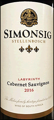 Simonsig 2016 Labyrinth Cabernet Sauvignon