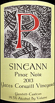 Sineann 2012 Yates Conwill Vineyard Pinot Noir