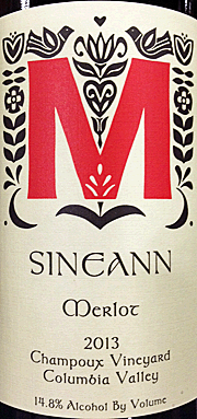 Sineann 2013 Champoux Merlot