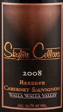 Skylite Cellars 2008 Reserve Cabernet