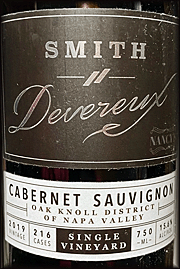 Smith Devereux 2019 Nancy's Single Vineyard Cabernet Sauvignon