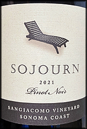 Sojourn 2021 Sangiacomo Pinot Noir