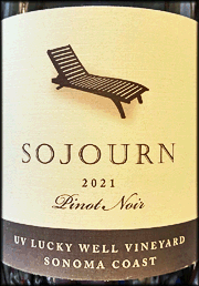 Sojourn 2021 UV Lucky Well Vineyard Pinot Noir