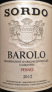 Sordo 2012 Perno Barolo