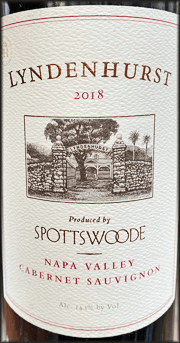 Spottswoode 2018 Lyndenhurst Cabernet Sauvignon