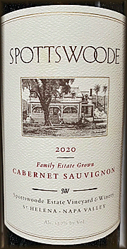 Spottswoode 2020 Estate Cabernet Sauvignon