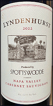 Spottswoode 2022 Lyndenhurst Cabernet Sauvignon