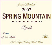 Spring Mountain 2007 Estate Syrah